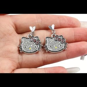 Hello Kitty Silver and Pink Earrings